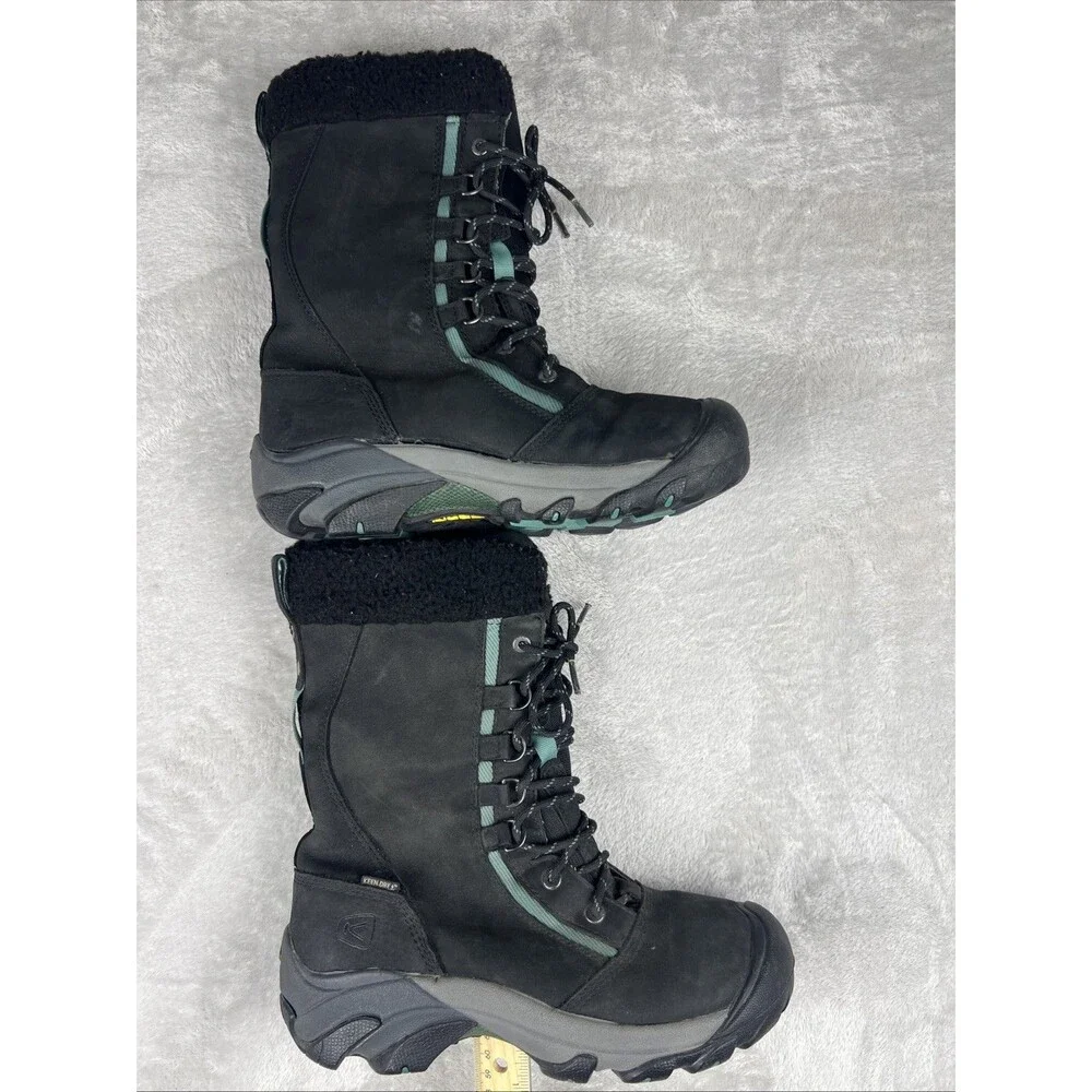 Keen -Women Hoodoo Waterproof Black 200g Insulation Leather Snow Boot Sz 8